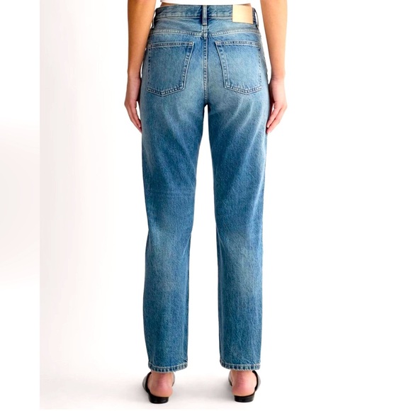 Everlane 90s Cheeky Jeans Sz 26 Ankle Vintage Mid Blue High Rise 100% Cotton - Picture 2 of 16